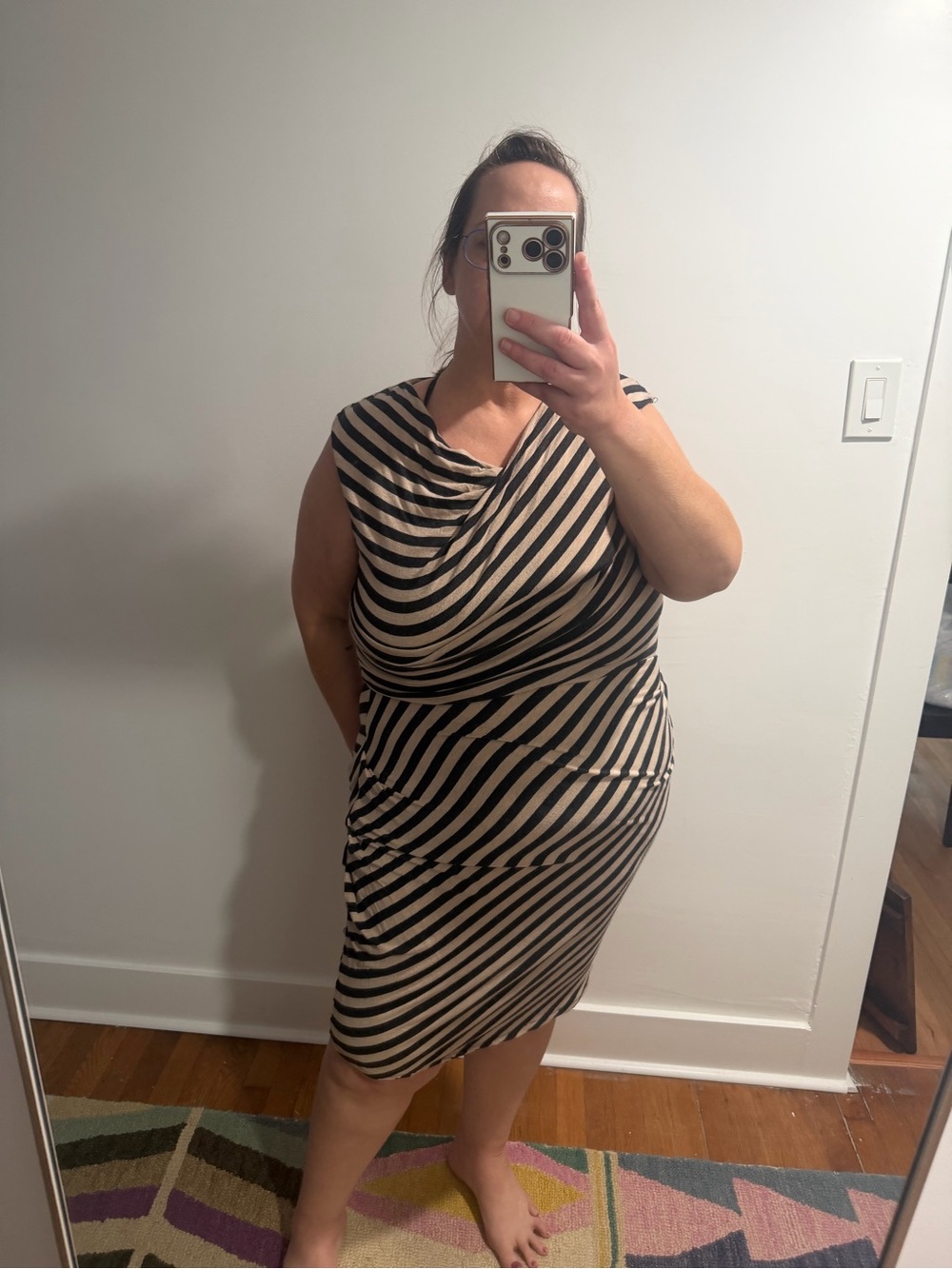 Anthropologie Bordeaux Sleeveless Striped Dress in L